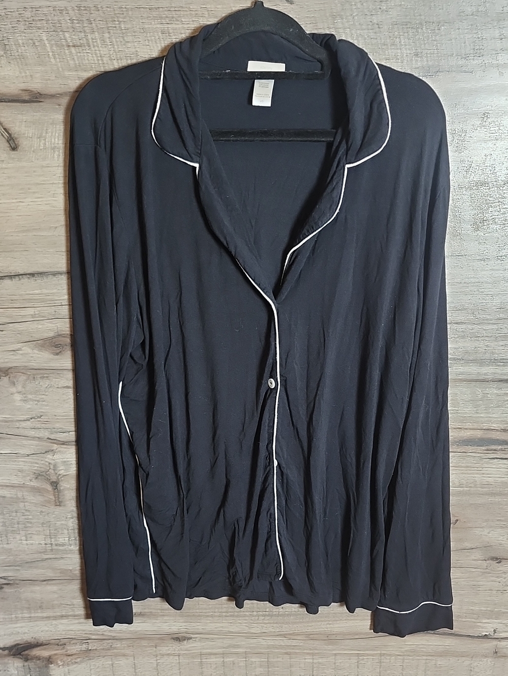 Eberjey Gisele Long Sleeve Pajama Top In Black